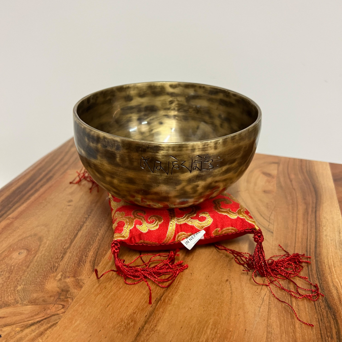 SET Singing Bowl  - 16cm (bol, maleta, pernita) FULL MOON - handmade, 720gr. [3]