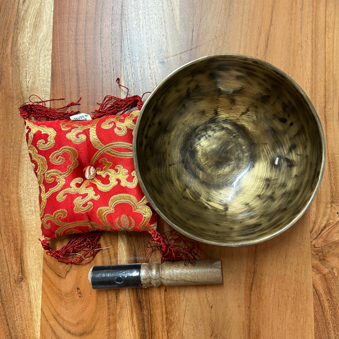 SET Singing Bowl  - 16cm (bol, maleta, pernita) FULL MOON - handmade, 720gr. [5]