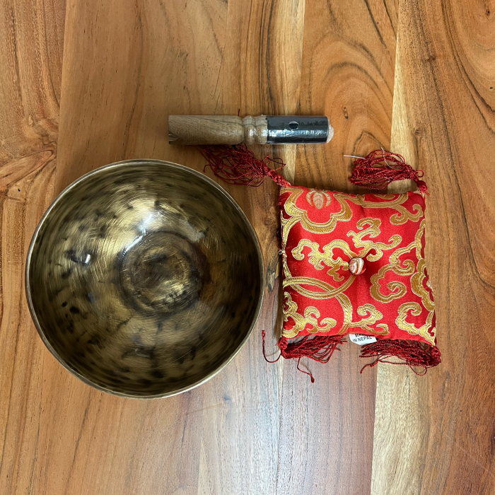 SET Singing Bowl  - 16cm (bol, maleta, pernita) FULL MOON - handmade, 720gr. [2]