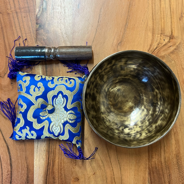 SET Singing Bowl - 14cm (bol, maleta, pernita) FULL MOON - handmade , 590gr. [2]