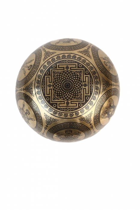 Set Singing Bowl (bol,malete+pernita) - handmade - 18cm - 759gr  - 195Hz - Vajrasattva shakti [2]