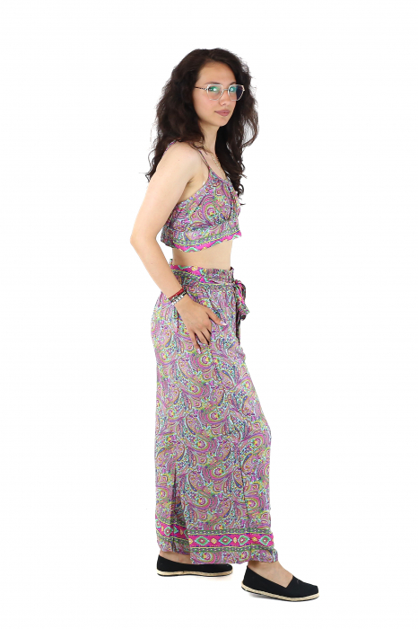 Set top tip bustiera si pantaloni cu croi drept - Model 2 [5]