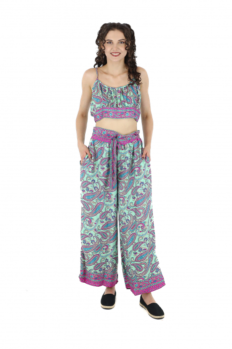 Set top tip bustiera si pantaloni cu croi drept - Model 3 [4]