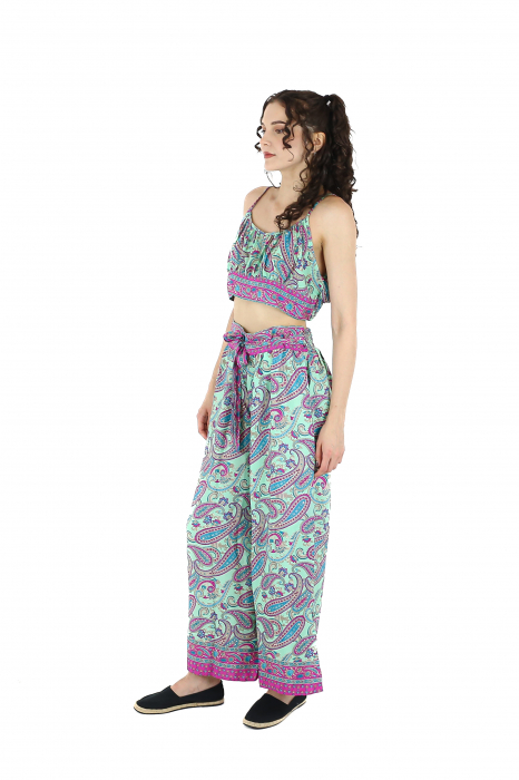 Set top tip bustiera si pantaloni cu croi drept - Model 3 [5]