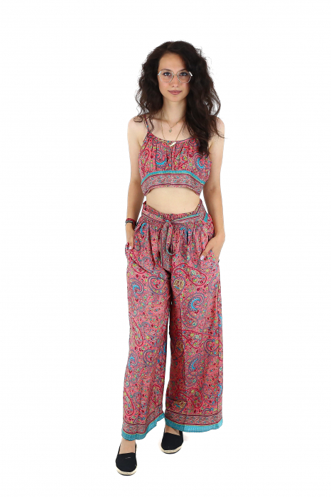 Set top tip bustiera si pantaloni cu croi drept - Model 4 [4]