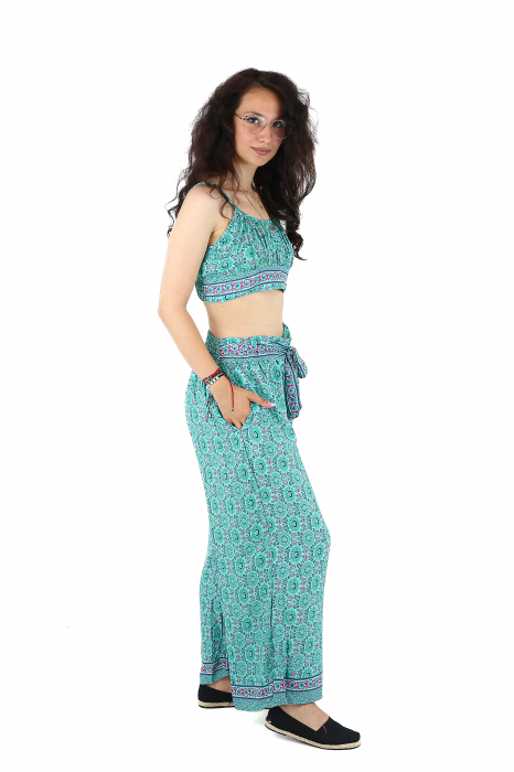 Set top tip bustiera si pantaloni cu croi drept - Model 5 [5]