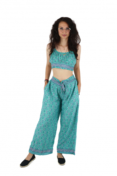 Set top tip bustiera si pantaloni cu croi drept - Model 5 [4]