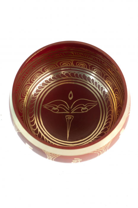 Singing Bowl cu simboluri tibetane - Marime Mare 17 cm - Model 10 [2]