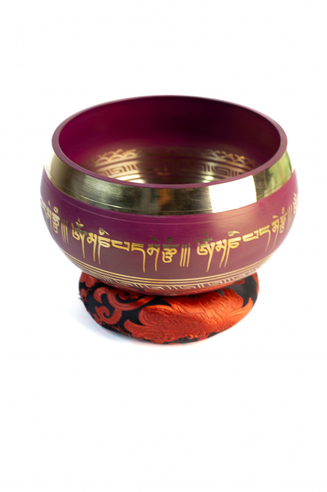 Singing Bowl cu simboluri tibetane - Marime Mare 17 cm - Model 12 [3]