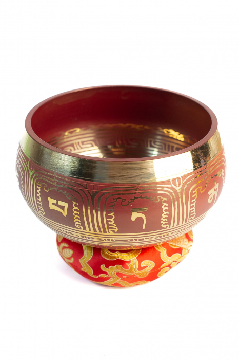 Singing Bowl cu simboluri tibetane - Marime Mare 17 cm - Model 13 [3]