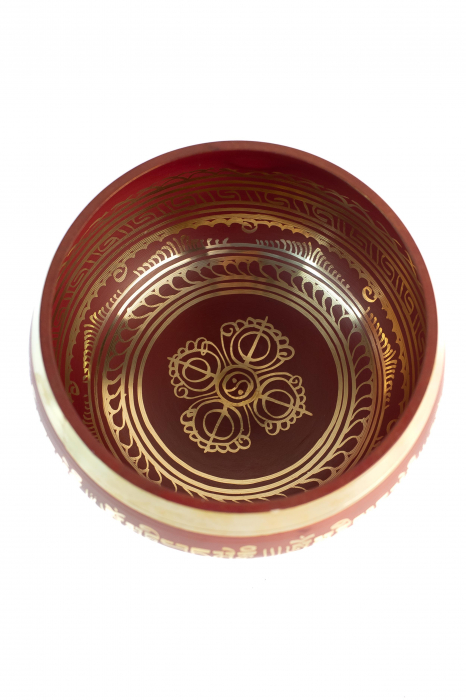 Singing Bowl cu simboluri tibetane - Marime Mare 17 cm  - Model 20 [2]