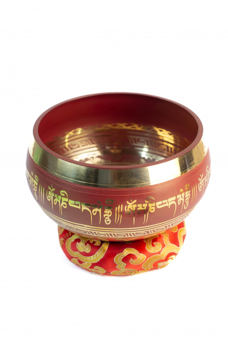 Singing Bowl cu simboluri tibetane - Marime Mare 17 cm  - Model 20 [3]