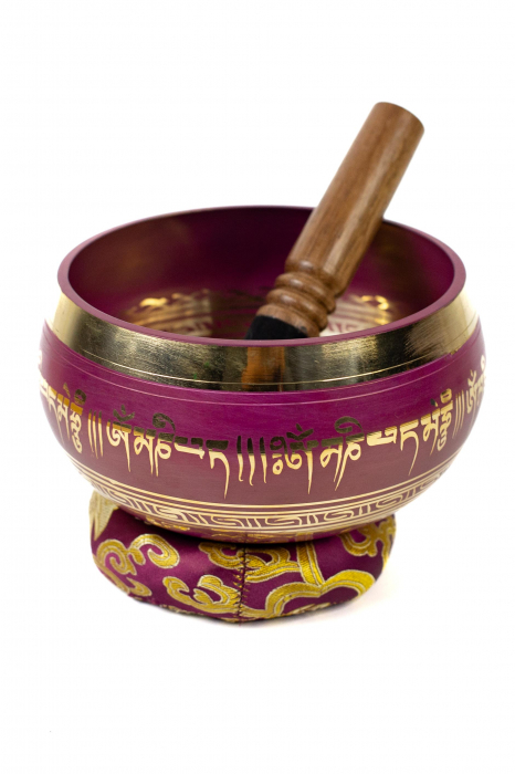 Singing Bowl cu simboluri tibetane - Marime Mare 17 cm - Model 8 [3]