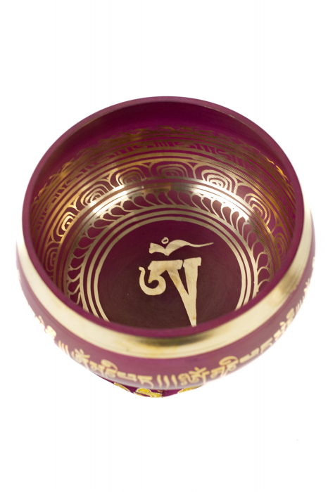 Singing Bowl cu simboluri tibetane - Marime Mare 17 cm - Model 8 [4]