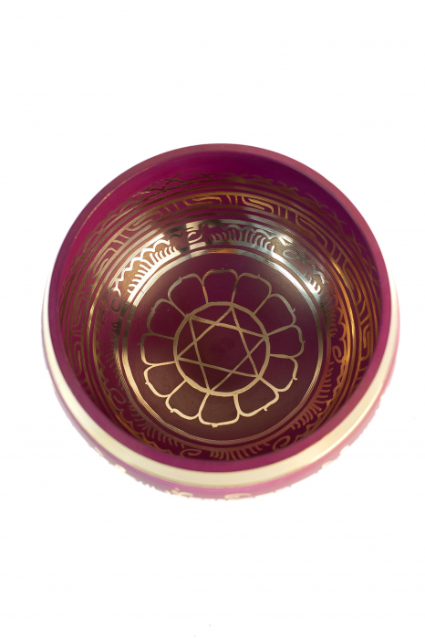 Singing Bowl cu simboluri tibetane - Marime Medie 13 cm - Model 11 [2]