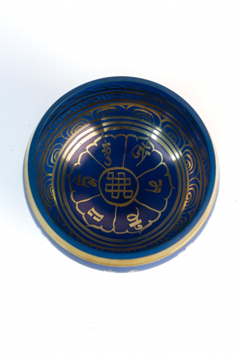Singing Bowl cu simboluri tibetane - Marime Medie 13 cm - Model 14 [2]
