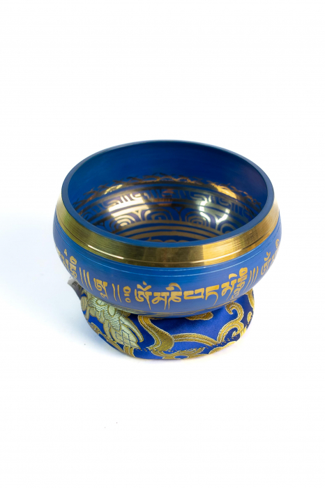 Singing Bowl cu simboluri tibetane - Marime Medie 13 cm - Model 14 [3]