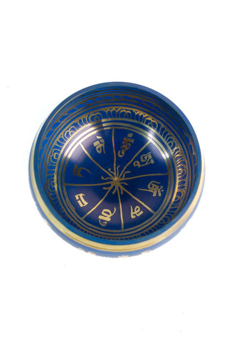 Singing Bowl cu simboluri tibetane - Marime Medie 13 cm - Model 19 [3]