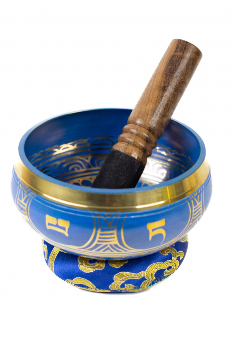 Singing Bowl cu simboluri tibetane - Marime Medie 13 cm - Model 2 [4]