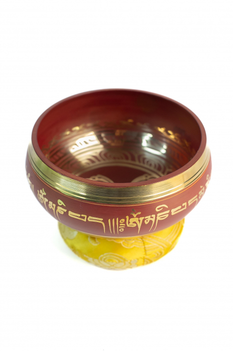 Singing Bowl cu simboluri tibetane - Marime Medie 13 cm - Model 21 [3]