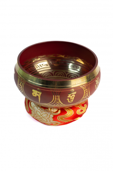 Singing Bowl cu simboluri tibetane - Marime Medie 13 cm - Model 27 [3]