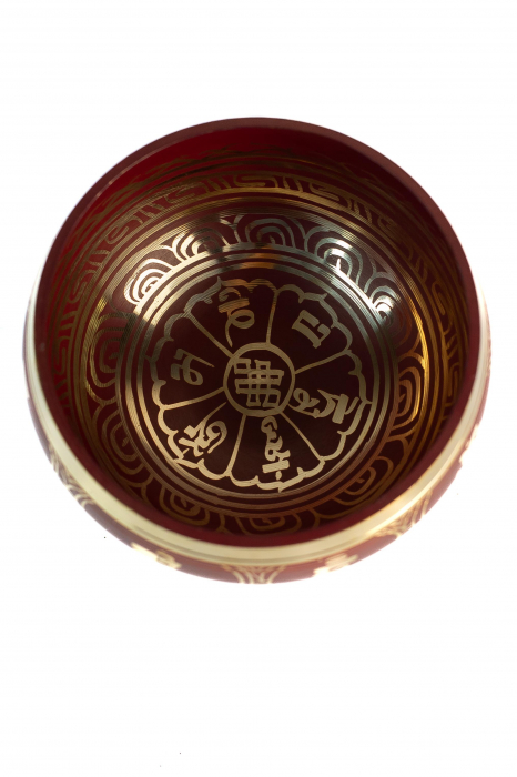 Singing Bowl cu simboluri tibetane - Marime Medie 13 cm - Model 27 [2]