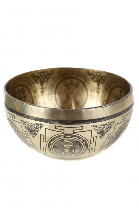 Singing Bowl - handmade - 16,5 cm -793gr - 7metale -270Hz - God of wisdom [4]