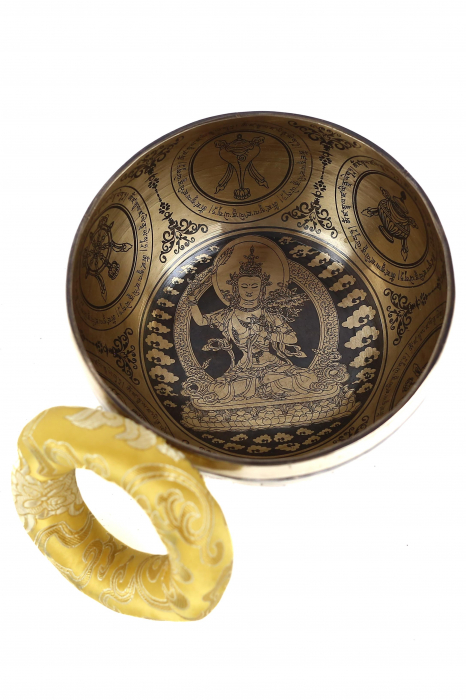 Singing Bowl - handmade - 16,5 cm -793gr - 7metale -270Hz - God of wisdom [5]
