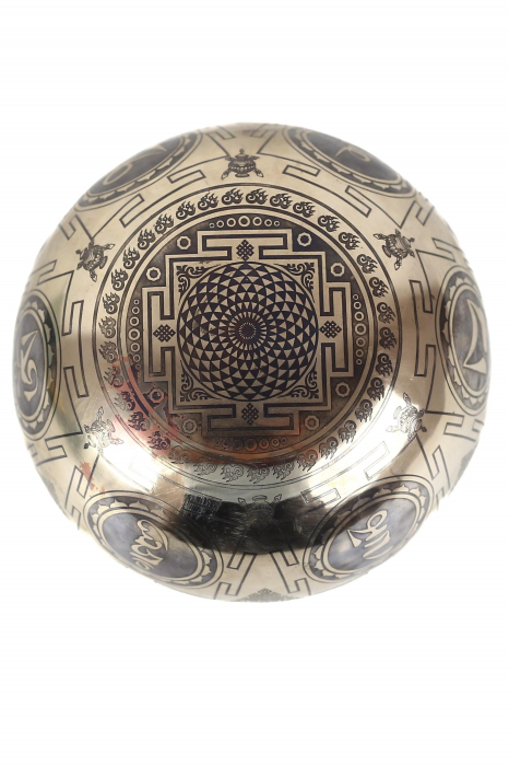 Singing Bowl - handmade - 16,5 cm -793gr - 7metale -270Hz - God of wisdom [3]