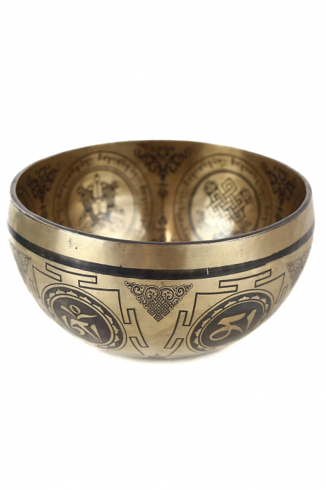 Singing Bowl - handmade - 16,5 cm -793gr - 7metale -270Hz - God of wisdom [6]
