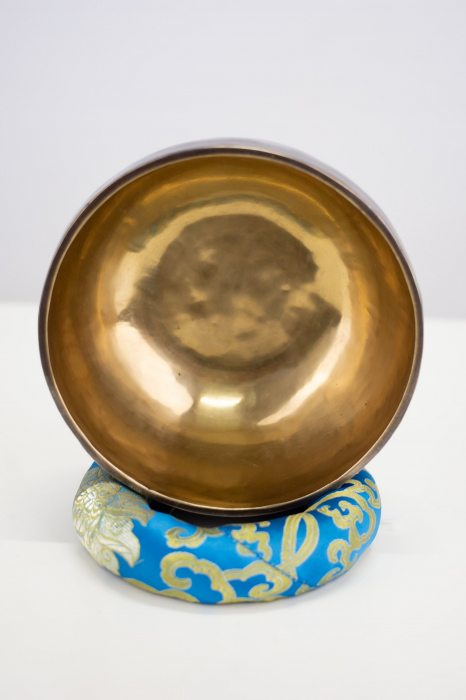 Singing Bowl Tibetan Autentic Forjat manual - Golden Chocolate, 17 cm,0,846 Kg [3]