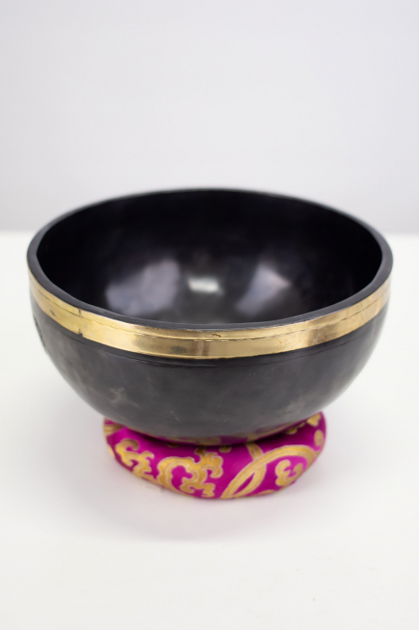 Singing Bowl Tibetan Autentic Forjat manual - Black & Gold Harmony  20 cm, 1,293 kg [1]