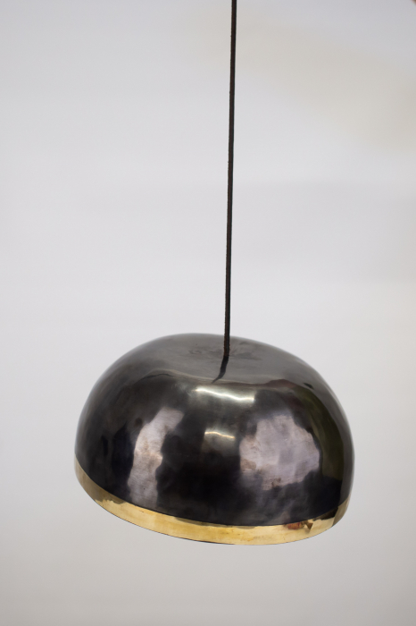 Singing Bowl Tibetan Autentic Forjat manual - Suspended Black Golden Borderr, 21 cm, 1,283 Kg [2]