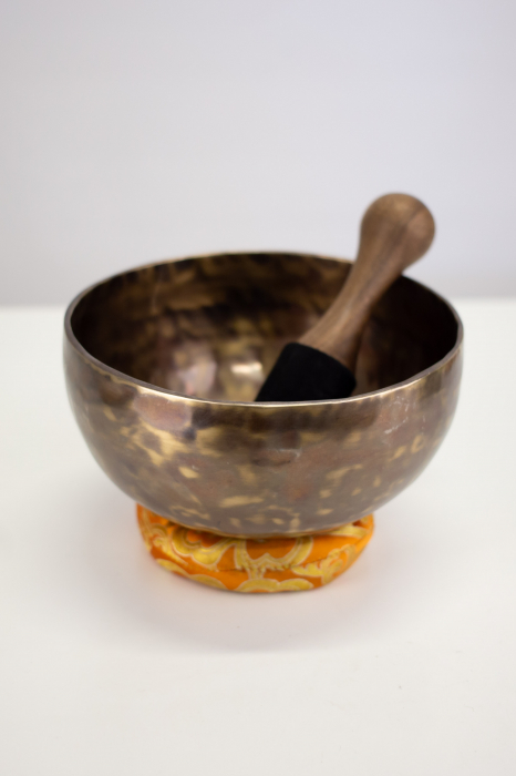 Singing Bowl Tibetan Autentic Forjat manual - Dark Tiger Antique 20 cm, 1,209 kg [2]