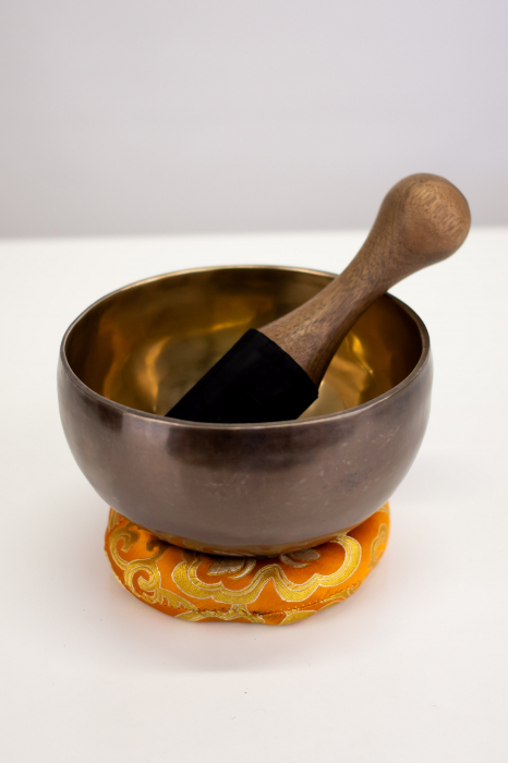 Singing Bowl Tibetan Autentic Forjat manual - Golden Chocolate 15,5 cm, 0,710 kg [2]