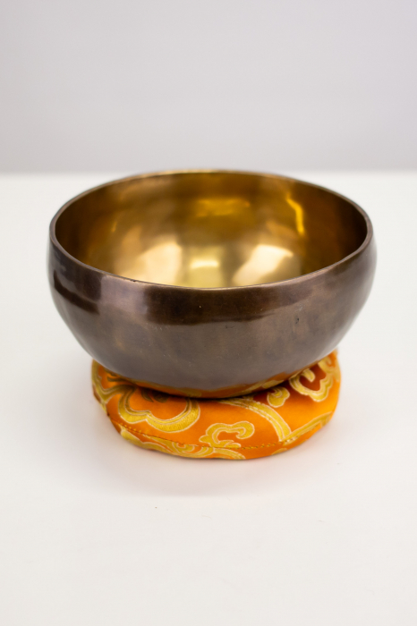 Singing Bowl Tibetan Autentic Forjat manual - Golden Chocolate 15,5 cm, 0,731 kg [1]