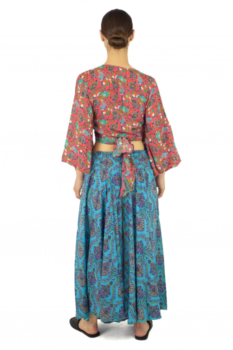 Top din material fluid cu imprimeu floral - Model 12 [4]