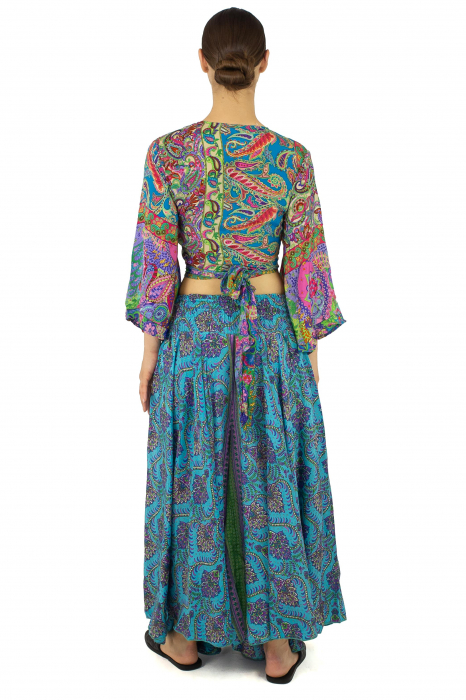 Top din material fluid cu imprimeu floral - Model 13 [4]