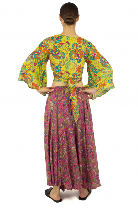 Top din material fluid cu imprimeu floral - Model 2 [4]