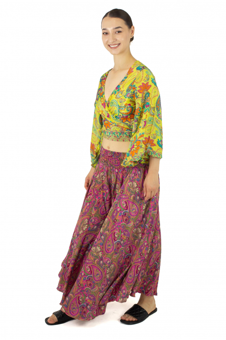 Top din material fluid cu imprimeu floral - Model 2 [3]