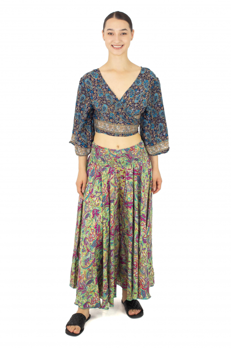 Top din material fluid cu imprimeu floral - Model 9 [2]