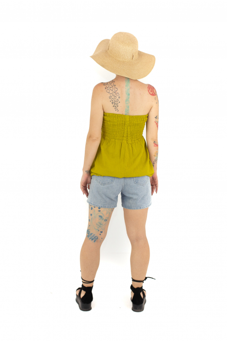 Top intr-o culoare cu banda elastica - Rosu [5]