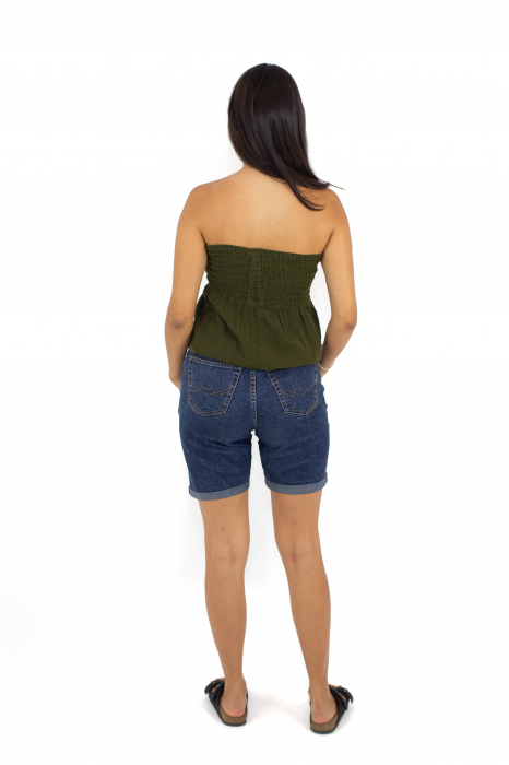 Top intr-o culoare cu banda elastica - Rosu [4]