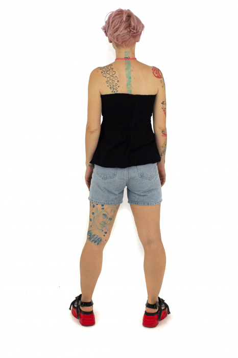 Top intr-o culoare cu banda elastica - Rosu [4]