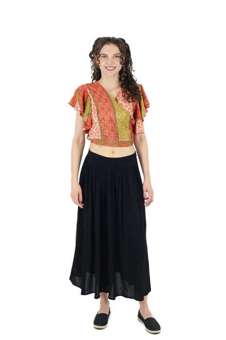 Top petrecut cu volanase la maneci - Model 5 [2]