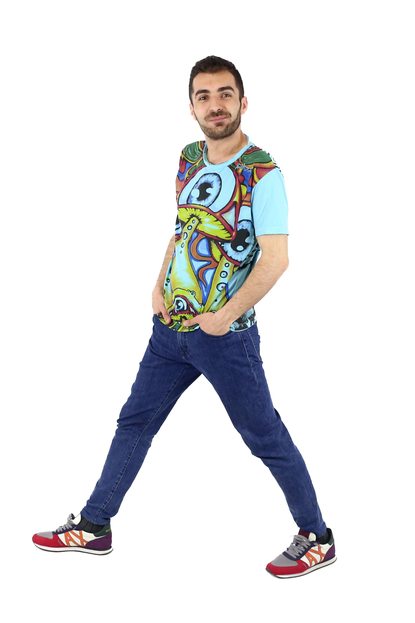 Tricou din bumbac cu print mushroom [3]