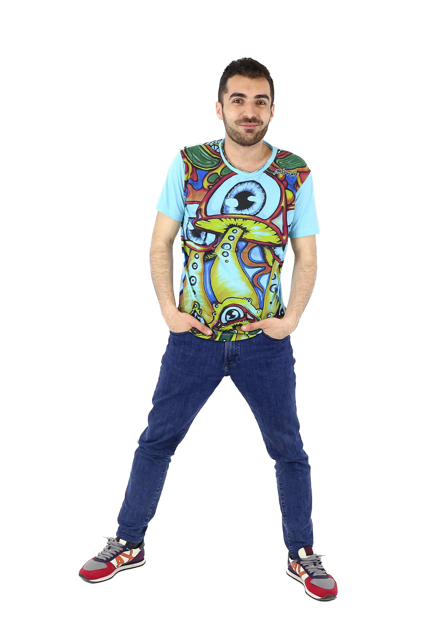 Tricou din bumbac cu print mushroom [2]