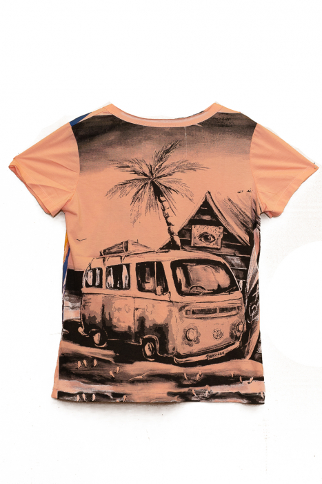 Tricou Hippie Volkswagen - Crem - Dame [2]