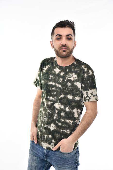 Tricou Tie Dye AllOver Splash - Maro Inchis [2]