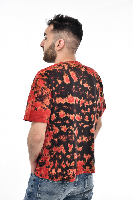 Tricou Tie Dye AllOver Splash - Maro Inchis [4]